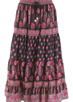 bonprix Jupe longue 100% coton|Femme Jupes