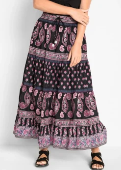 bonprix Jupe longue 100% coton|Femme Jupes