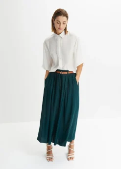 bonprix Jupe longue avec ceinture (ens. 2 pces)|Femme Jupes