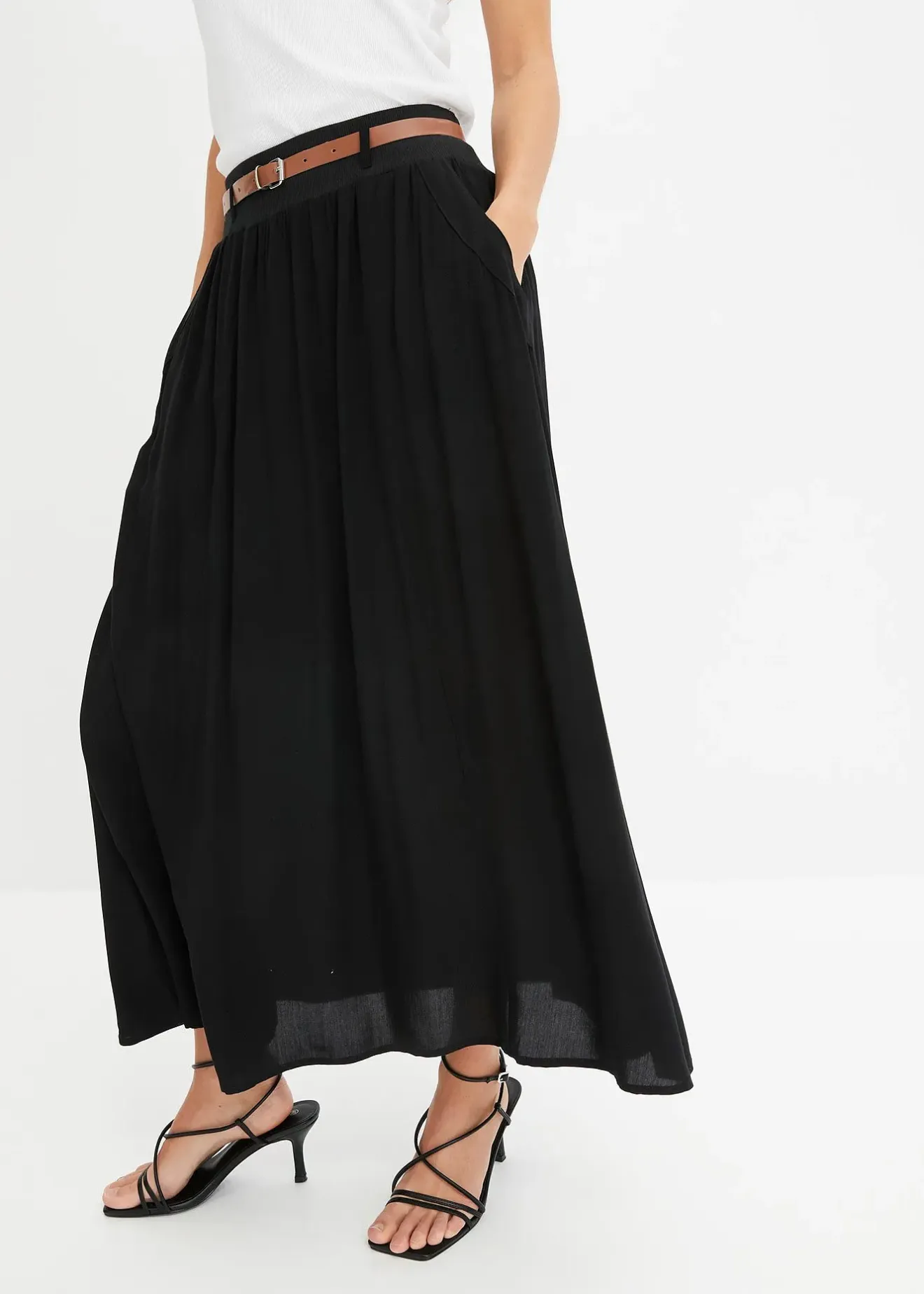 Femme bonprix Jupes|Jupe longue avec ceinture (ens. 2 pces)