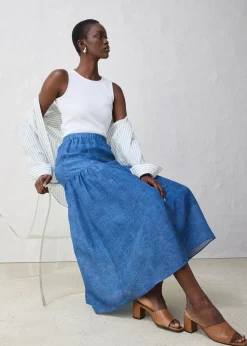 Femme bonprix Premium|Jupes|Jupe longue avec soie