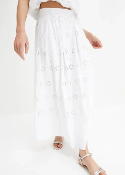 bonprix Jupe longue en coton|Femme Jupes