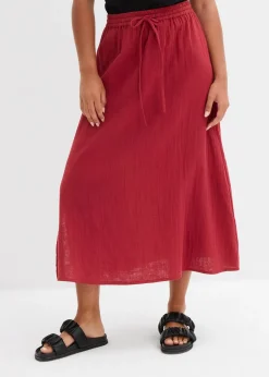 bonprix Jupe longue en gaze de coton|Femme Jupes