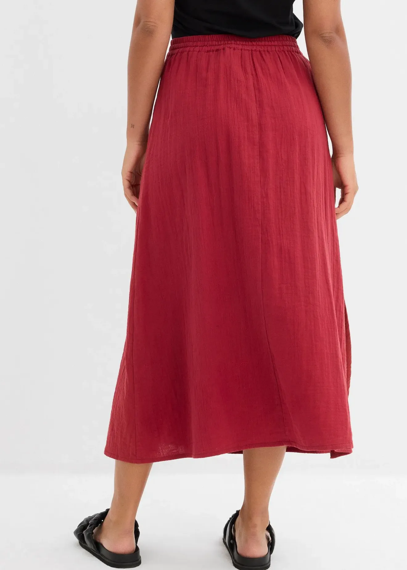 bonprix Jupe longue en gaze de coton|Femme Jupes