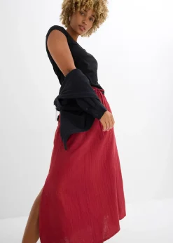 bonprix Jupe longue en gaze de coton|Femme Jupes