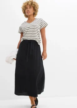 Femme bonprix Jupes|Jupe longue en gaze de coton