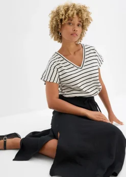 Femme bonprix Jupes|Jupe longue en gaze de coton