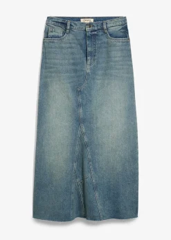 bonprix Jupe longue en jean, taille mi-haute|Femme Jupes