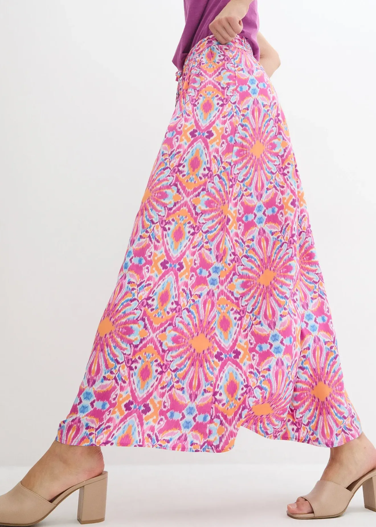 bonprix Jupe longue en viscose fluide|Femme Jupes