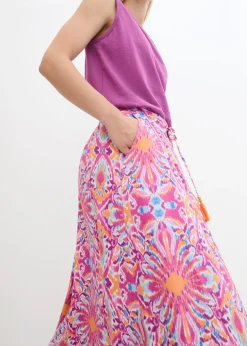 bonprix Jupe longue en viscose fluide|Femme Jupes