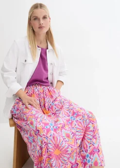 bonprix Jupe longue en viscose fluide|Femme Jupes