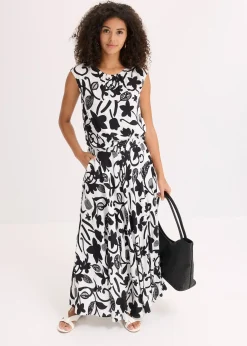 bonprix Jupe longue et fluide en viscose|Femme Jupes