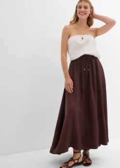 Femme bonprix Jupes|Jupe longue et évasée en Lyocell mélangé