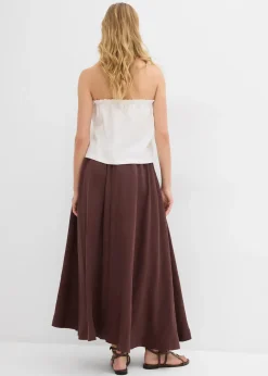 Femme bonprix Jupes|Jupe longue et évasée en Lyocell mélangé