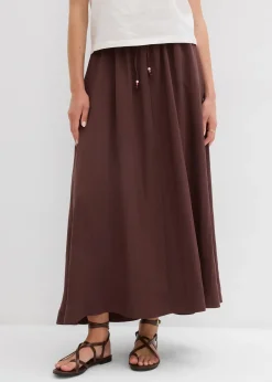 Femme bonprix Jupes|Jupe longue et évasée en Lyocell mélangé