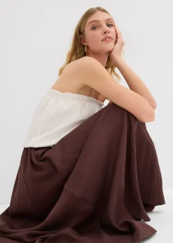 Femme bonprix Jupes|Jupe longue et évasée en Lyocell mélangé