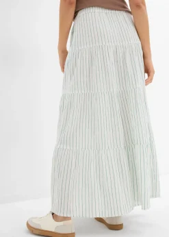bonprix Jupe longue rayée, 100% coton|Femme Jupes