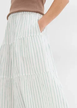 bonprix Jupe longue rayée, 100% coton|Femme Jupes