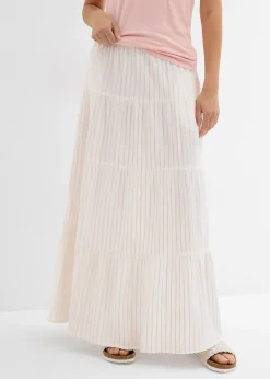 bonprix Jupe longue rayée, 100% coton|Femme Jupes