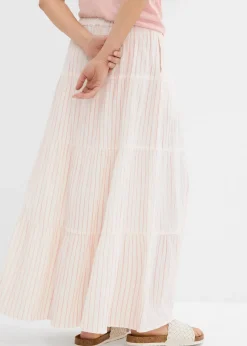 bonprix Jupe longue rayée, 100% coton|Femme Jupes