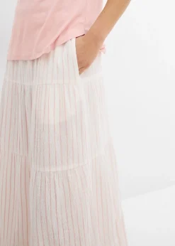 bonprix Jupe longue rayée, 100% coton|Femme Jupes