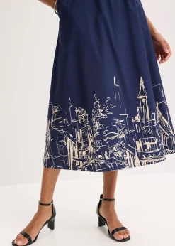 bonprix Jupe midi 100% coton|Femme Jupes