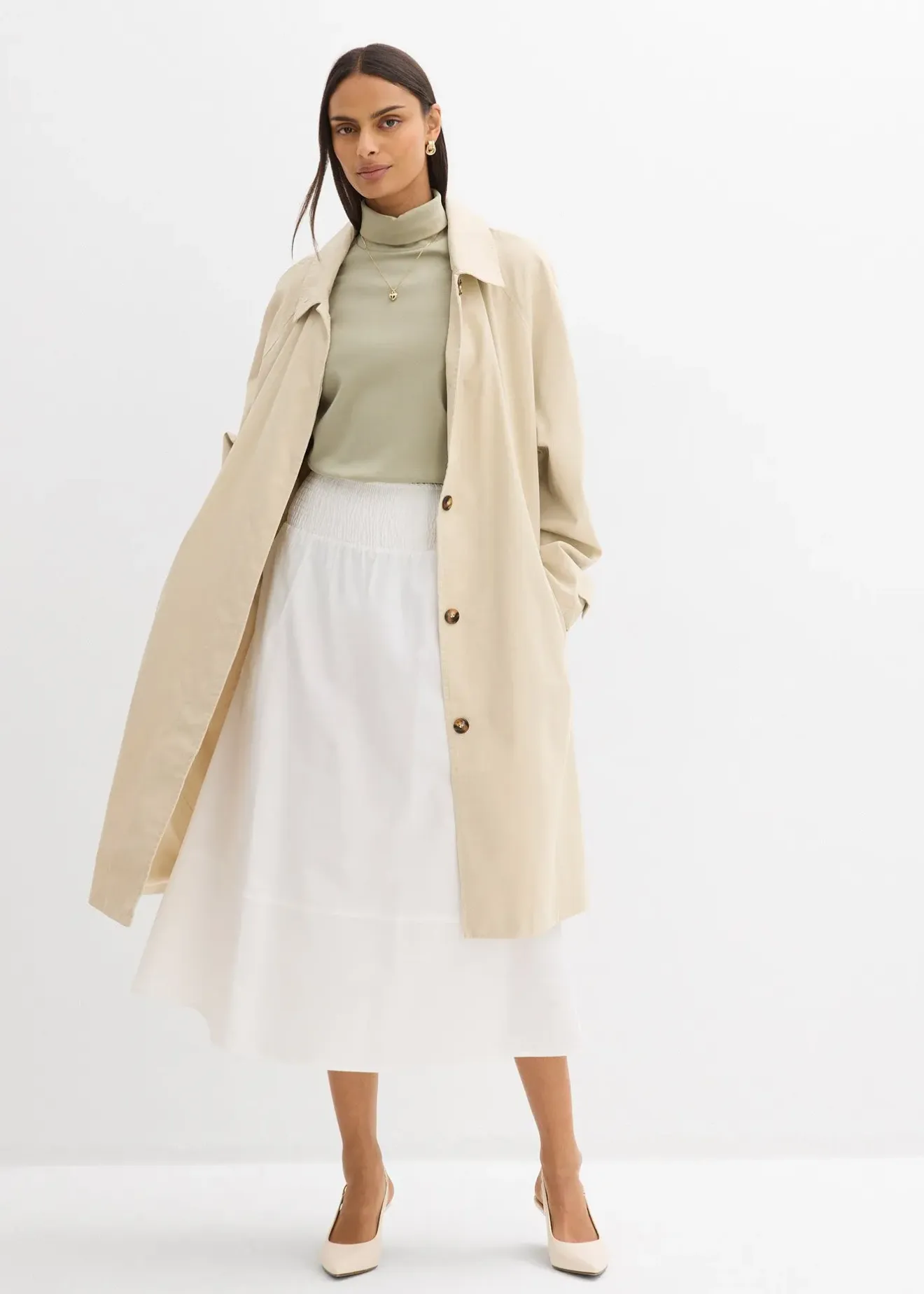 Femme bonprix Jupes|Jupe midi 100% coton