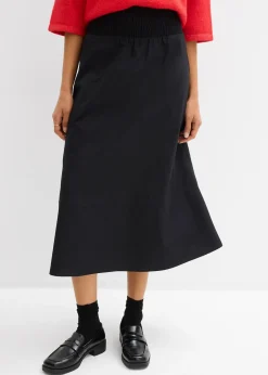 bonprix Jupe midi 100% coton|Femme Jupes