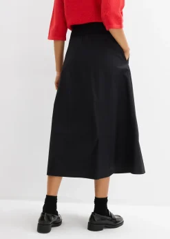 bonprix Jupe midi 100% coton|Femme Jupes