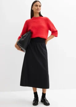 bonprix Jupe midi 100% coton|Femme Jupes