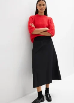 bonprix Jupe midi 100% coton|Femme Jupes