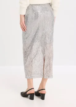 bonprix Jupe midi à sequins|Femme Jupes