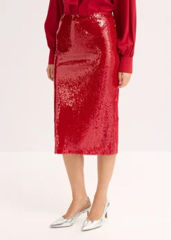 Femme bonprix Jupes|Jupe midi à sequins