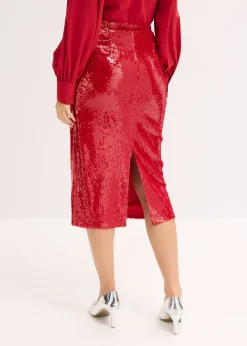 Femme bonprix Jupes|Jupe midi à sequins