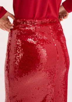 Femme bonprix Jupes|Jupe midi à sequins