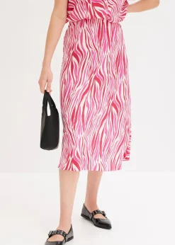 bonprix Jupe midi à taille élastiquée|Femme Jupes