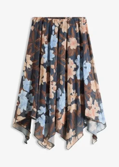 Femme bonprix Jupes|Jupe midi asymétrique en mousseline