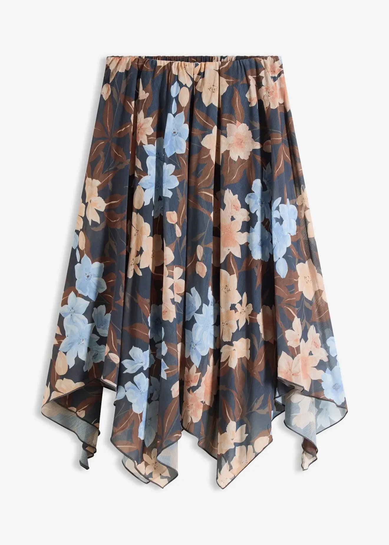 Femme bonprix Jupes|Jupe midi asymétrique en mousseline