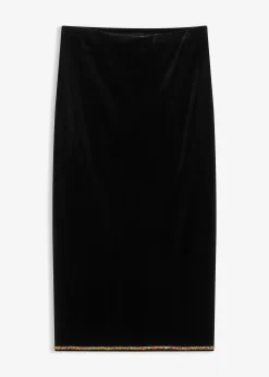 Femme bonprix Jupes|Jupe midi avec strass