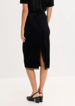 Femme bonprix Jupes|Jupe midi avec strass