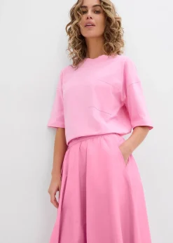 bonprix Jupe midi en coton extensible|Femme Jupes