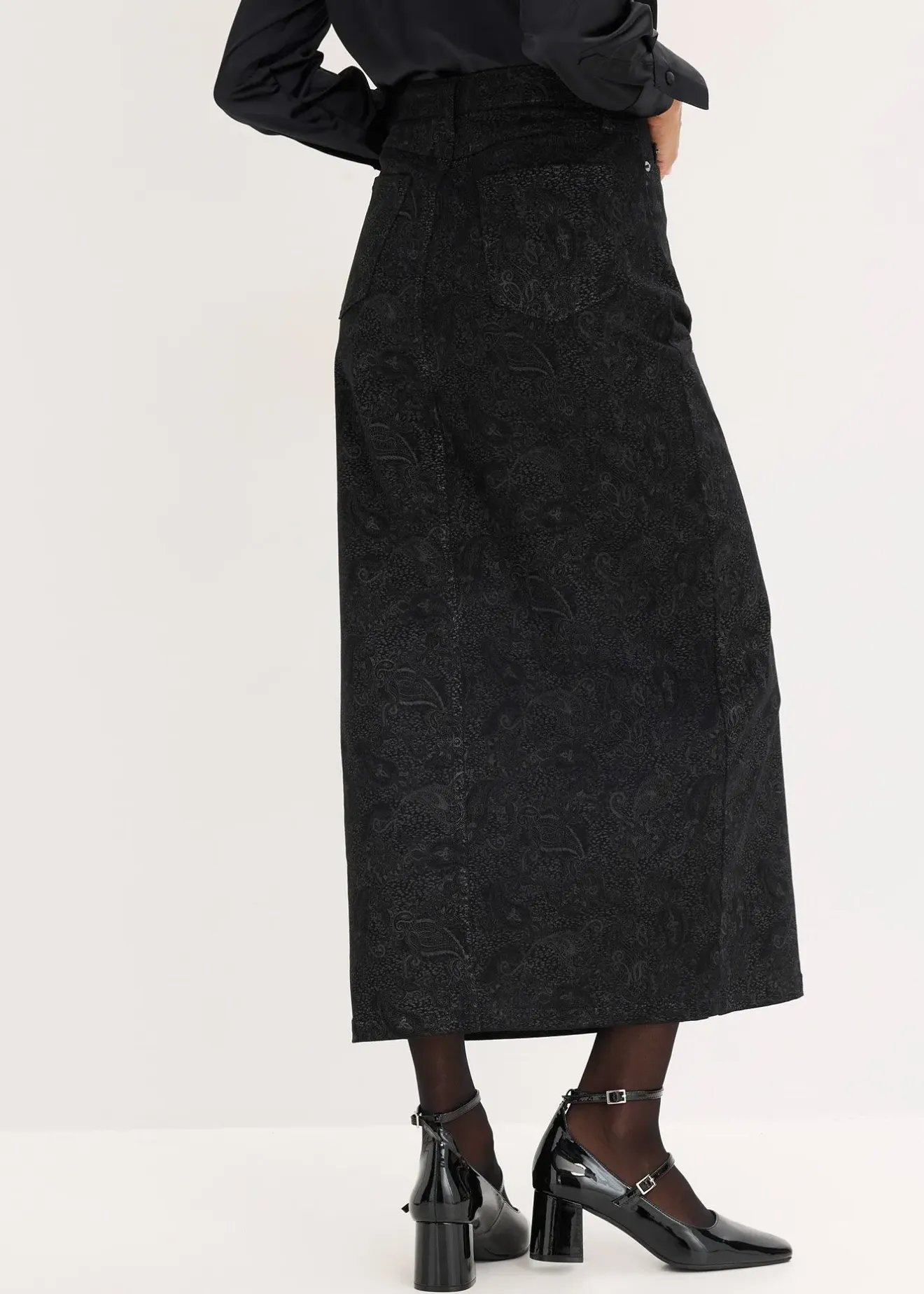 Femme bonprix Jupes|Jupe midi en coton extensible