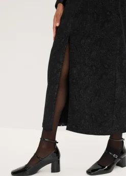 Femme bonprix Jupes|Jupe midi en coton extensible