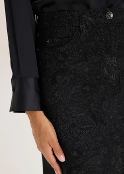 Femme bonprix Jupes|Jupe midi en coton extensible