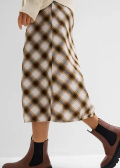 bonprix Jupe midi en flanelle 100% coton|Femme Jupes