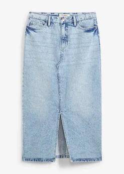 Femme bonprix Jupes|Jupe midi en jean
