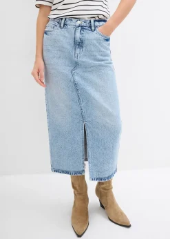 Femme bonprix Jupes|Jupe midi en jean