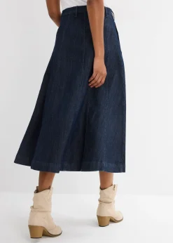 bonprix Jupe midi en jean|Femme Jupes