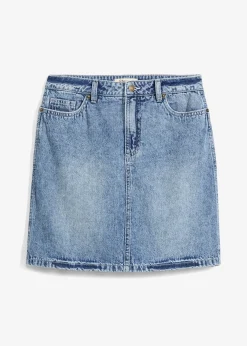 bonprix Jupe midi en jean, peu extensible|Femme Jupes