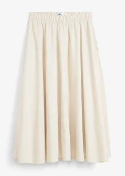 bonprix Jupe midi en lin majoritaire|Femme Jupes